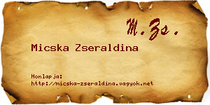 Micska Zseraldina névjegykártya